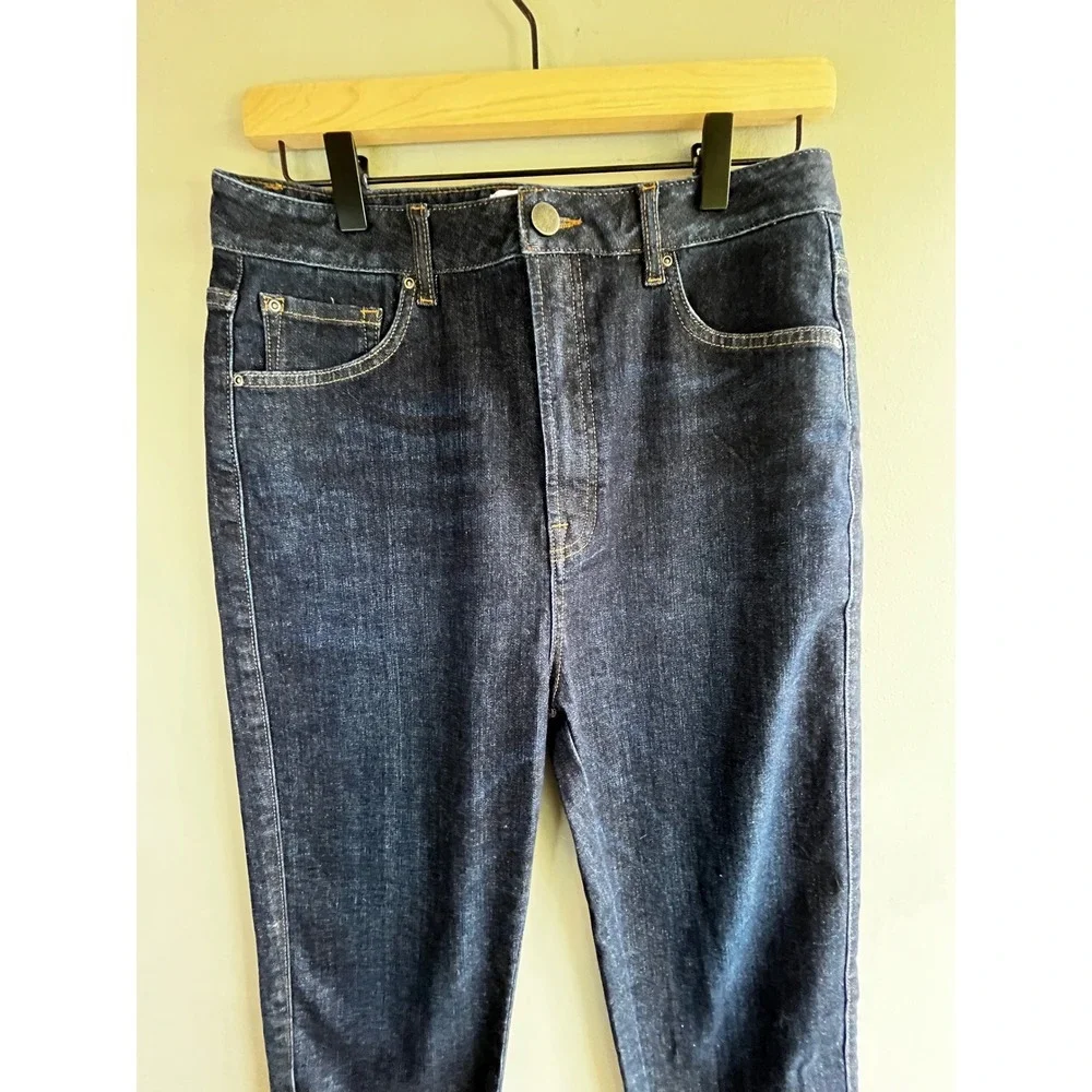 Sene Custom Women's Dark Wash Denim High Rise Slim Fit Jeans Casual Style 30